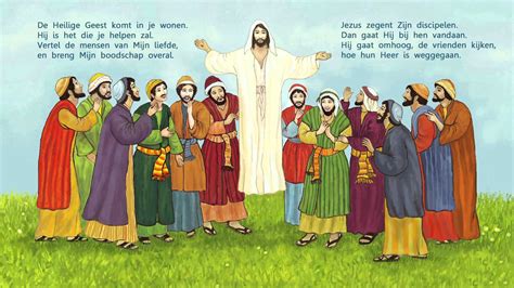 Illustratie van de cyclus van Pasen, Hemelvaart en Pinksteren