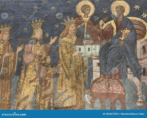 Een afbeelding van een middeleeuws religieus schilderij