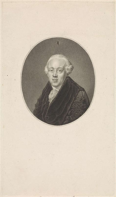 portret van Jan Frederik van Beeck Calkoen, gegraveerd door W. Calkoen