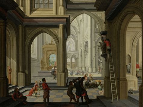 Artistieke impressie van de Beeldenstorm in een kerk