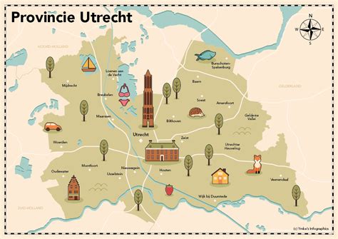 Illustratie van een historisch kerkregister of een oude kaart van de provincie Utrecht