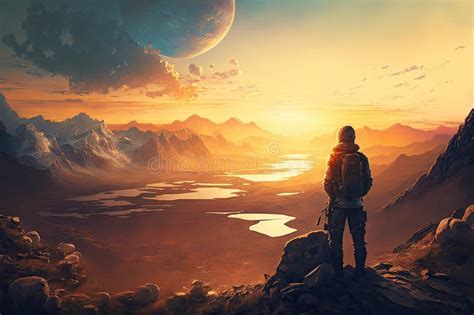 Illustratie van een jong persoon die hoopvol naar de horizon kijkt, met symbolische elementen van groei en toekomst.