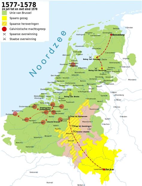 Kaart van het strijdtoneel rond Zevenbergen tijdens de Tachtigjarige Oorlog