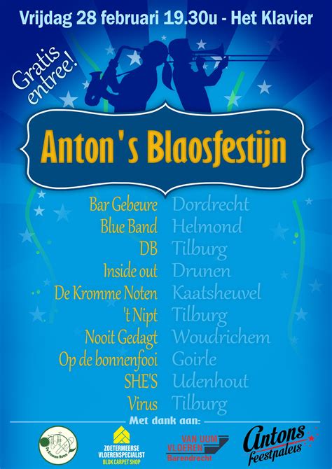 Illustratie van de Hofkapel Nooit Gedagt met hun instrumenten.