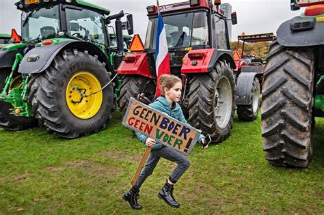 Boerenprotest met tractoren op het Malieveld in Den Haag.