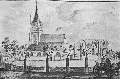 Historische foto van het kerkhof van de Dorpskerk