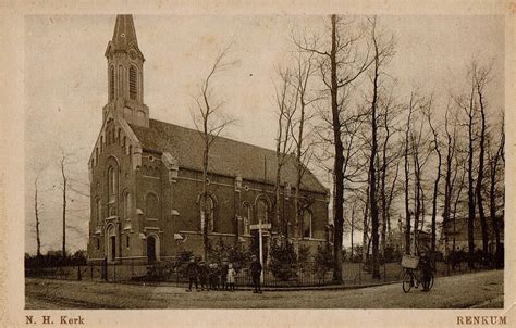 Afbeelding van de oude kerk aan de Molenweg in Renkum.