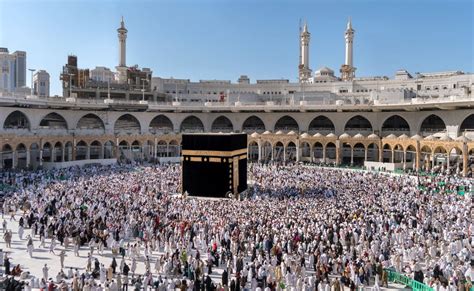 Illustratie van de Kaäba in Mekka, een centraal punt van de Hadj.