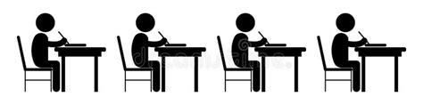 Illustratie van een jonge student die studeert of bidt