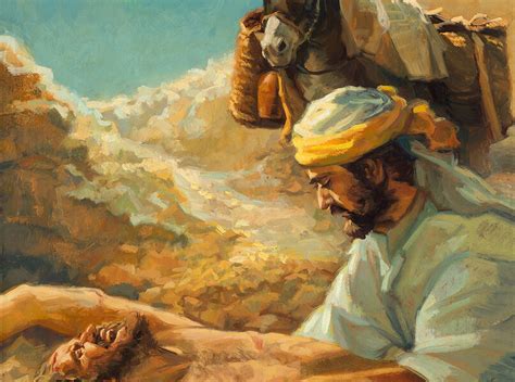 Illustratie van de Barmhartige Samaritaan