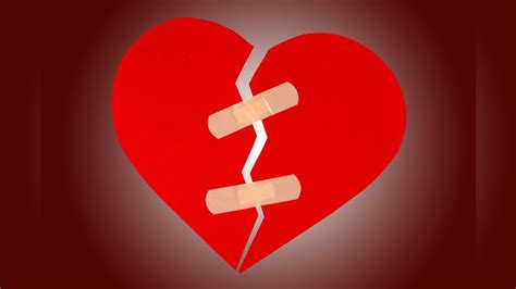 symbolische afbeelding van een gebroken hart dat geheeld wordt