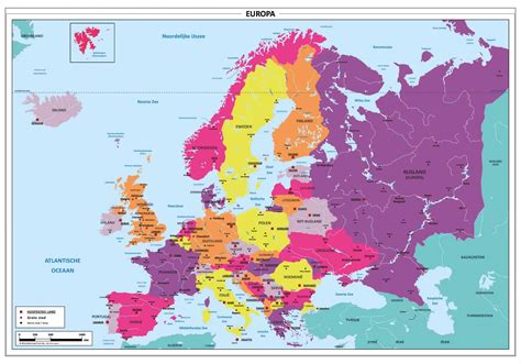 Kaart van Europa met de focus op de relatie met Oekraïne