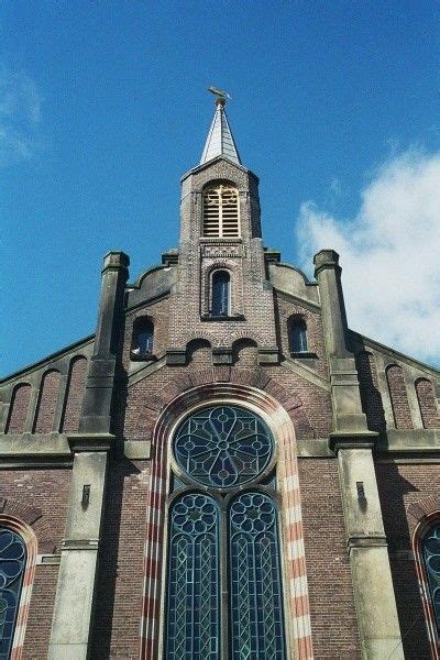 Illustratie van de architectuur van de Lutherse Kerk Purmerend
