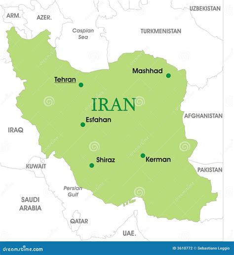 kaart van Iran met gebieden waar christenen wonen gemarkeerd