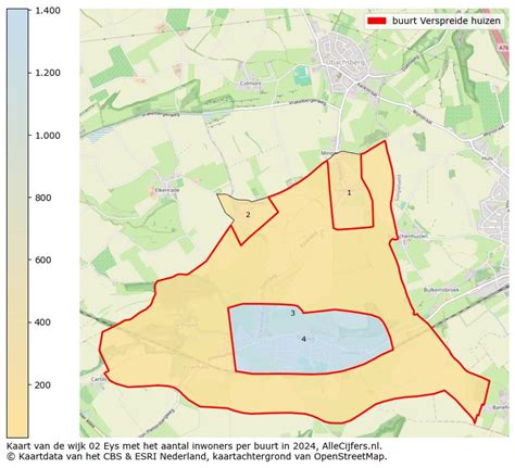Kaart met de locatie van Eys en Wittem in Zuid-Limburg