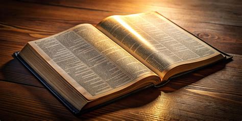 Illustratie van een Bijbel met een open pagina, symboliserend het Woord van God.