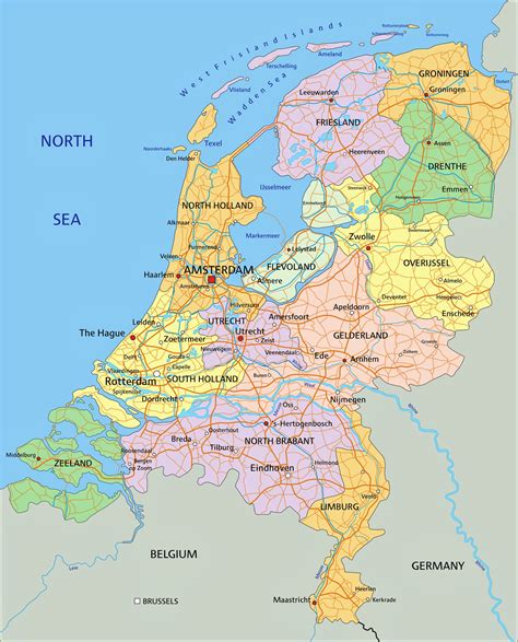 Plattegrond van Nederland met de route van de familie Schreur aangegeven: Hoorn, Harskamp, Ouddorp.