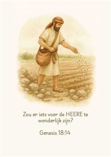 Symbolische afbeelding van een zaaier die zaait, met de nadruk op Gods voorzienigheid voor de oogst.