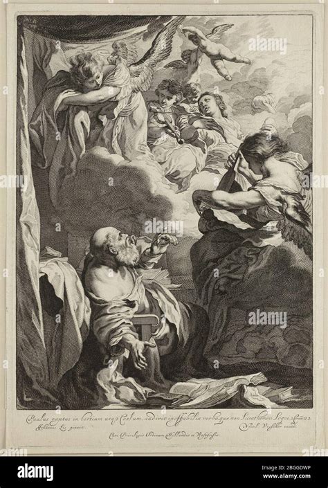 Illustratie van Paulus die een visioen ontvangt