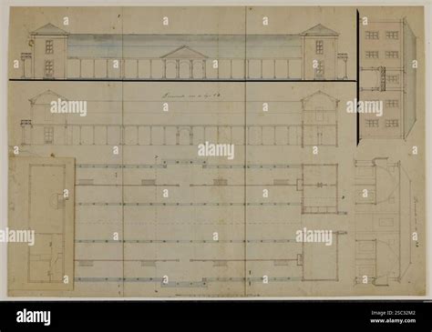Plattegrond en doorsneden van de toren van de Hervormde kerk in Kollumerzwaag, met details van de ingang aan de noordzijde van het schip.