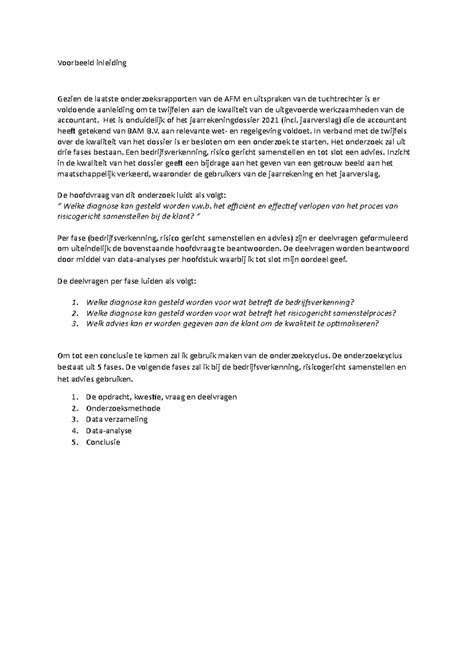 Voorbeeld van een maandafsluiting document