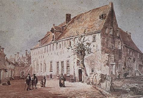 historische illustratie van het Groene Weeshuis in Groningen