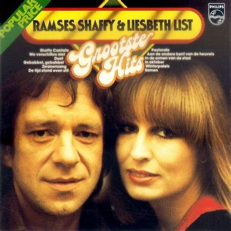 Boekomslag van een biografie of verzameling liedteksten van Ramses Shaffy of Liesbeth List.