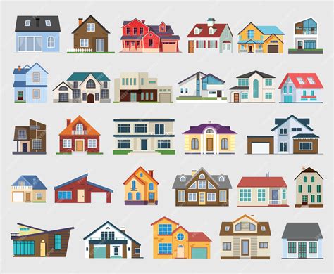 Een infographic die de verschillende soorten huizen in Nederland toont, van appartementen tot vrijstaande villa's.