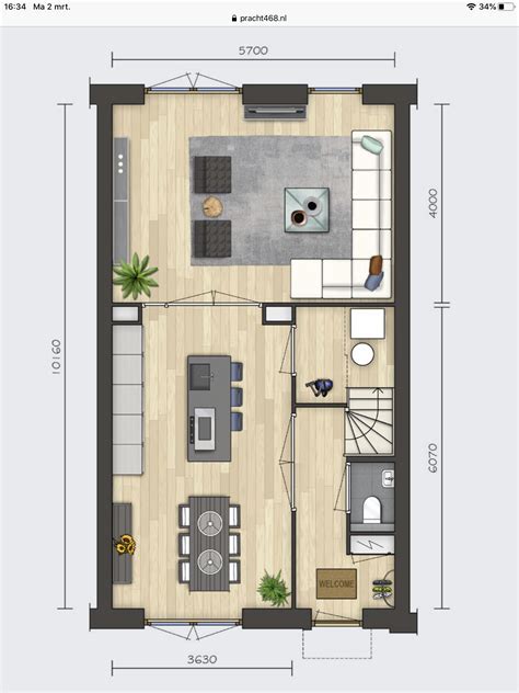 Plattegrond van Huizen met aanduiding van kerkgebouwen