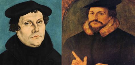 portretten van Maarten Luther en Johannes Calvijn