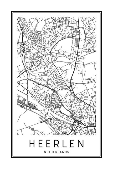 Historische kaart van Heerlen met aanduiding van de Evengats/Klompstraat.