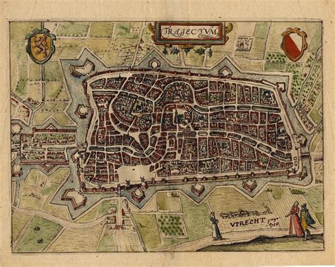 Kaart van de plattegrond van de stad Hagestein, 1583