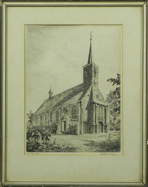 Illustratie van de Dorpskerk van Bleiswijk, een rijksmonument.