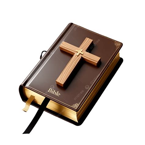 Illustratie van een Bijbel met een kruis, symbool van het geloof