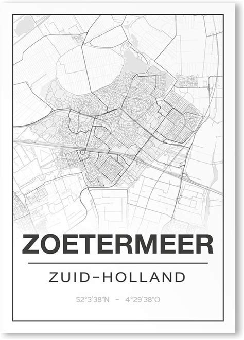Plattegrond van Zoetermeer met de locaties van kerken en gemeenschappen