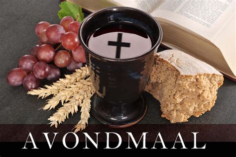 Illustratie van de laatste avondmaal, met brood en wijn