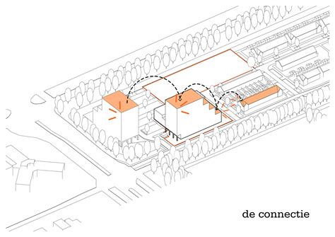 Architectonisch ontwerp van de Crystal Cathedral, met focus op de glazen constructie en de omringende gebouwen.