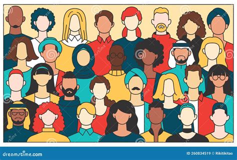 Illustratie van een diverse kerkgemeente