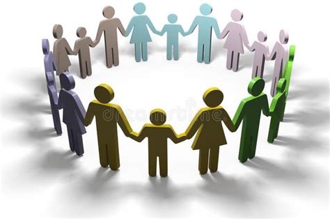 Illustratie van een gemeenschap die samenkomt