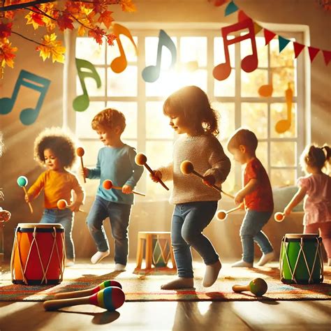 Illustratie van een gemeenschapsfeest met muziek en spel