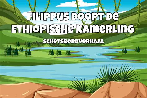 illustratie van Filippus die de kamerling doopt
