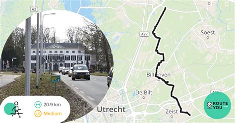 Kaart met de route van Herrnhut naar Zeist